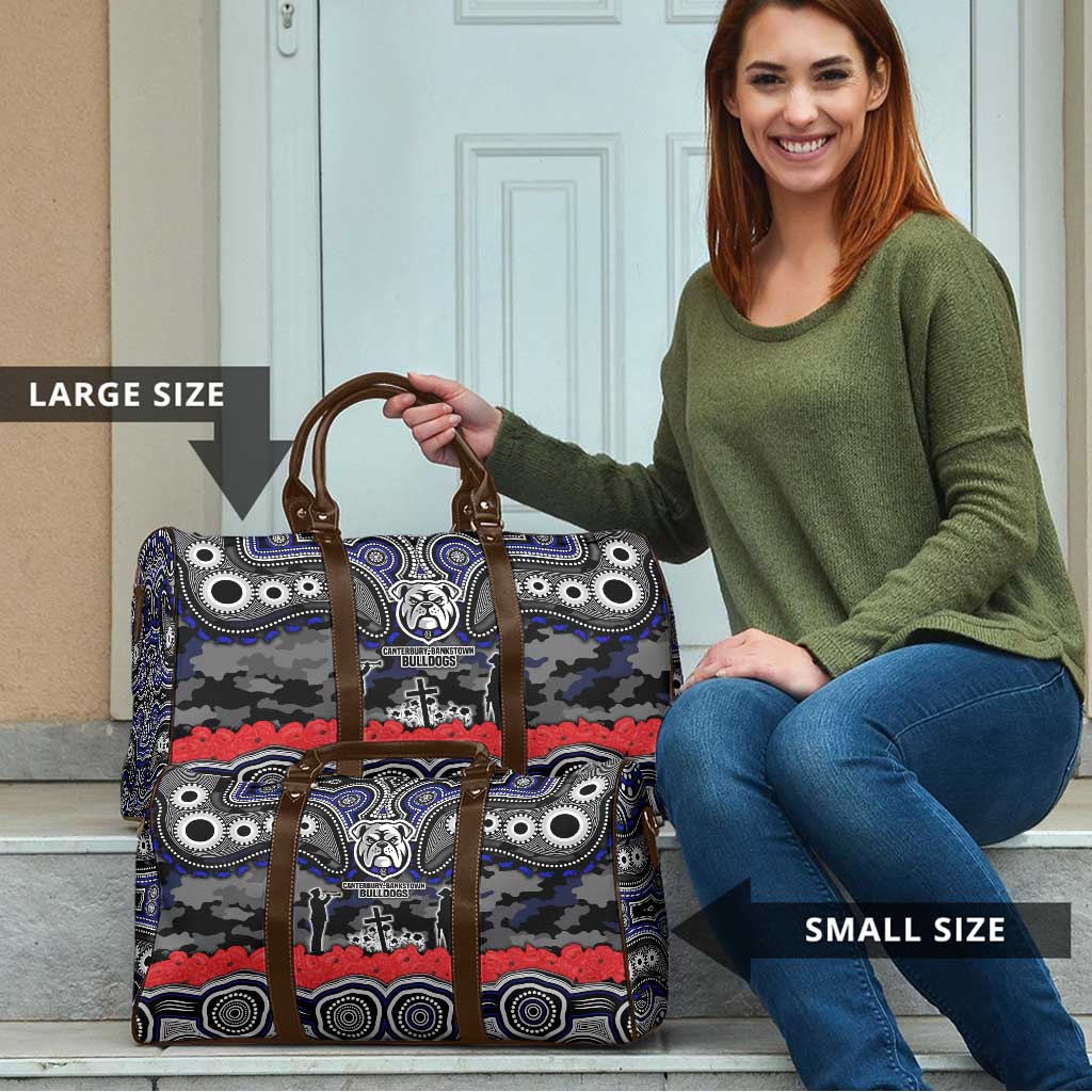 ANZAC Day Canterbury Bankstown Bulldogs Travel Bag Military Memorial Aboriginal Indigenous Art