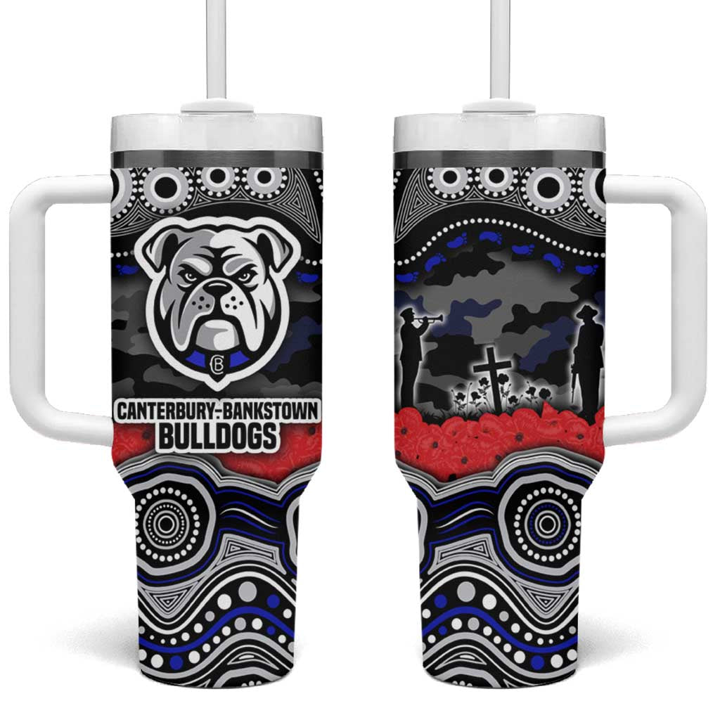 ANZAC Day Canterbury Bankstown Bulldogs Tumbler With Handle Military Memorial Aboriginal Indigenous Art