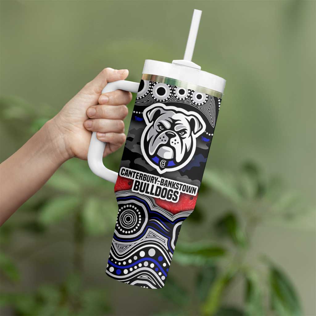 ANZAC Day Canterbury Bankstown Bulldogs Tumbler With Handle Military Memorial Aboriginal Indigenous Art
