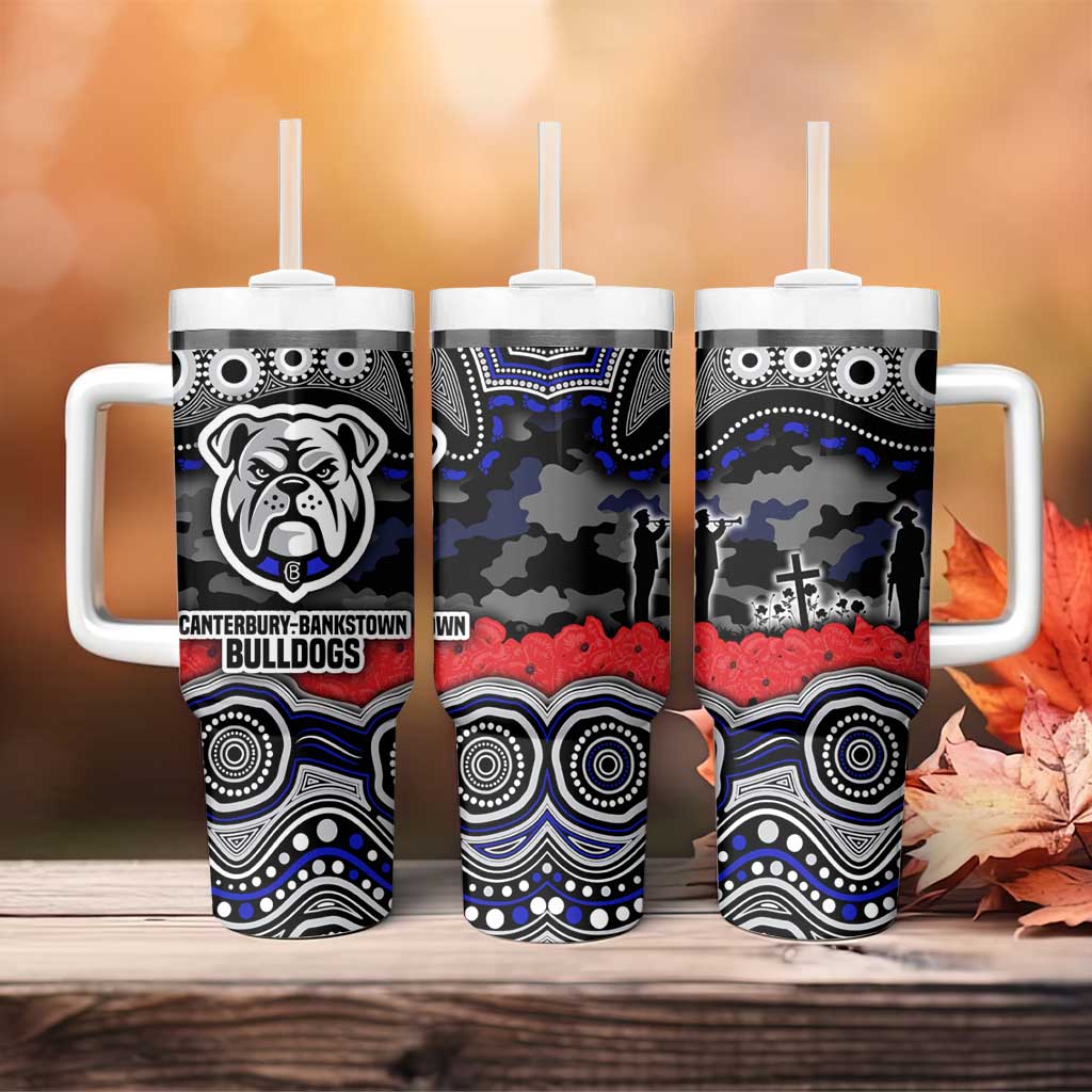 ANZAC Day Canterbury Bankstown Bulldogs Tumbler With Handle Military Memorial Aboriginal Indigenous Art