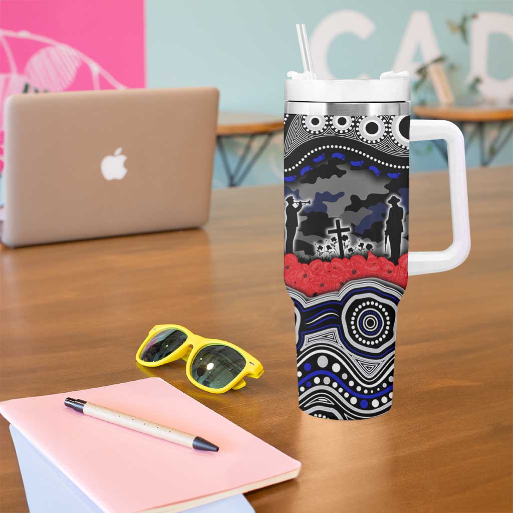 ANZAC Day Canterbury Bankstown Bulldogs Tumbler With Handle Military Memorial Aboriginal Indigenous Art