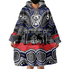 ANZAC Day Canterbury Bankstown Bulldogs Wearable Blanket Hoodie Military Memorial Aboriginal Indigenous Art
