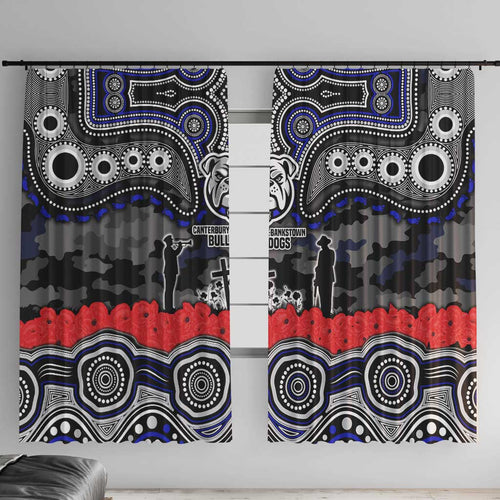 ANZAC Day Canterbury Bankstown Bulldogs Window Curtain Military Memorial Aboriginal Indigenous Art