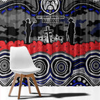 ANZAC Day Canterbury Bankstown Bulldogs Window Curtain Military Memorial Aboriginal Indigenous Art