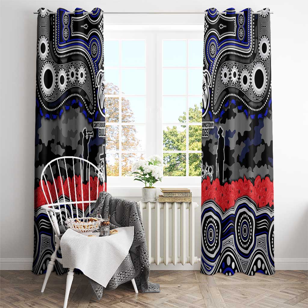 ANZAC Day Canterbury Bankstown Bulldogs Window Curtain Military Memorial Aboriginal Indigenous Art