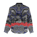 ANZAC Day Canterbury Bankstown Bulldogs Women Casual Shirt Military Memorial Aboriginal Indigenous Art