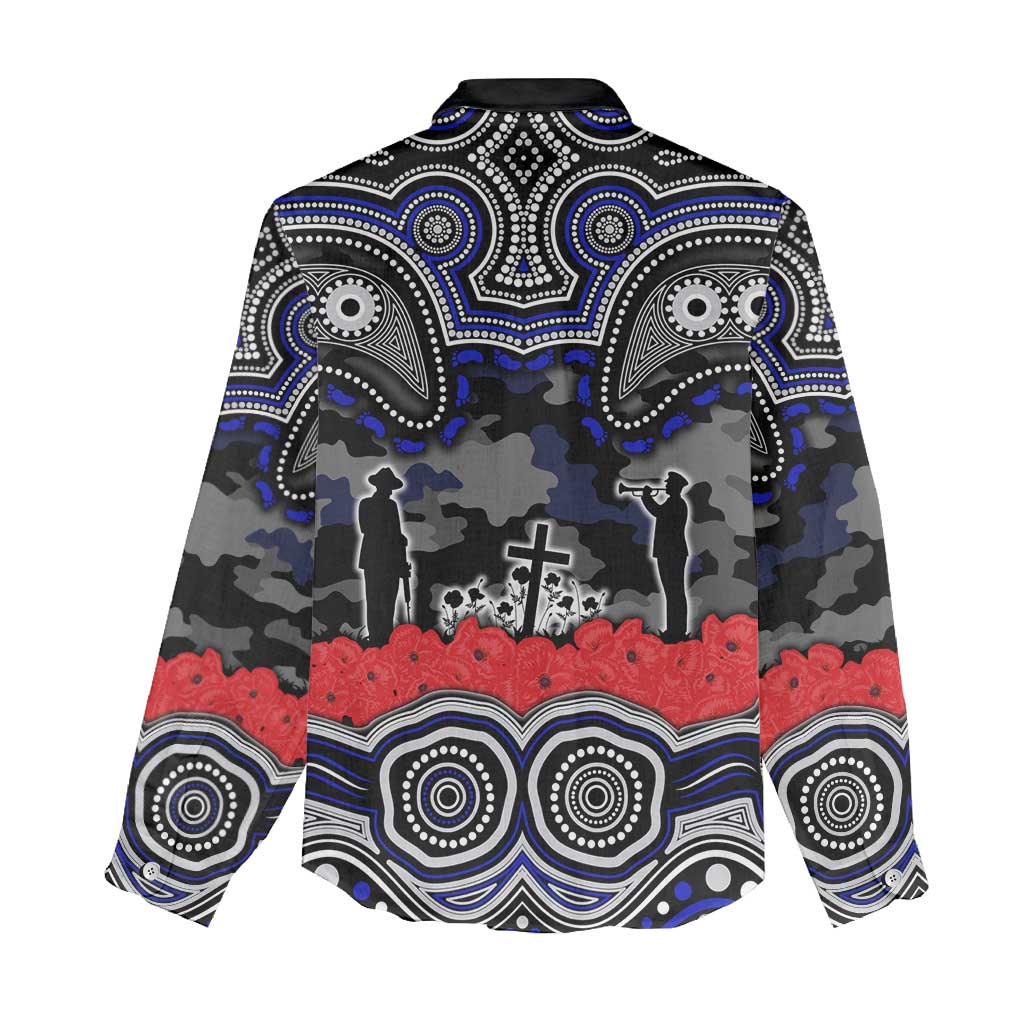 ANZAC Day Canterbury Bankstown Bulldogs Women Casual Shirt Military Memorial Aboriginal Indigenous Art