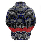 ANZAC Day Canterbury Bankstown Bulldogs Zip Hoodie Military Memorial Aboriginal Indigenous Art
