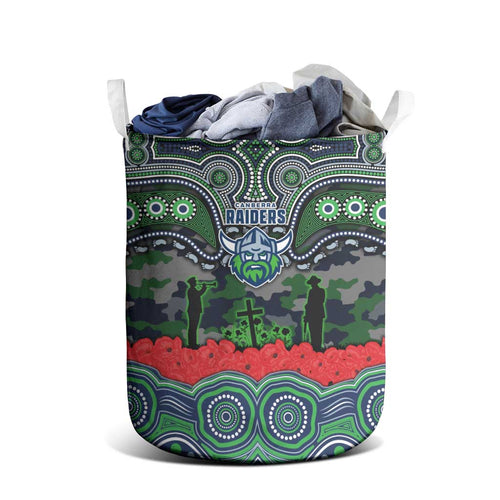 ANZAC Day Canberra Raiders Laundry Basket Military Memorial Aboriginal Indigenous Art