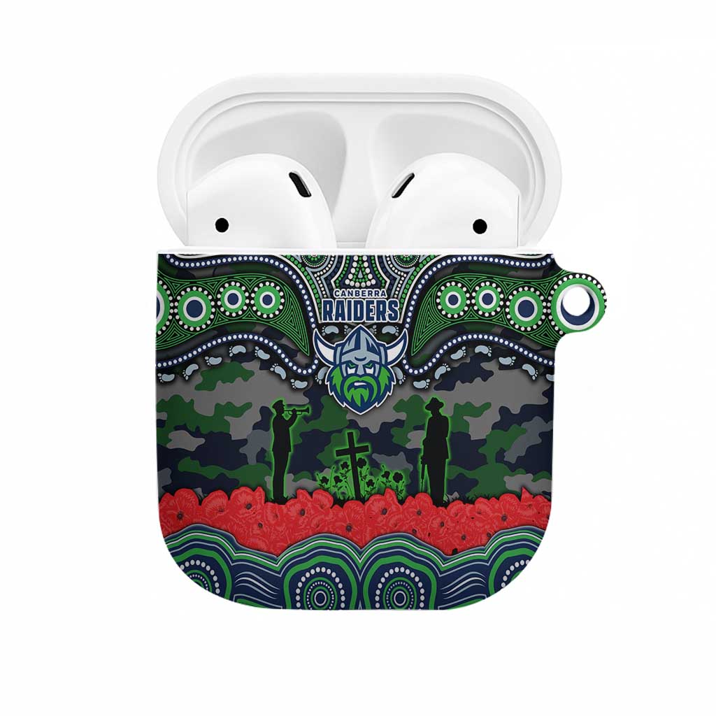 ANZAC Day Canberra Raiders AirPods Case Military Memorial Aboriginal Indigenous Art