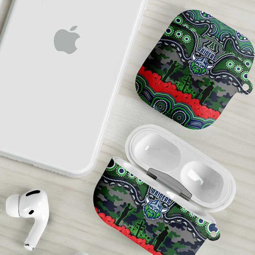 ANZAC Day Canberra Raiders AirPods Case Military Memorial Aboriginal Indigenous Art