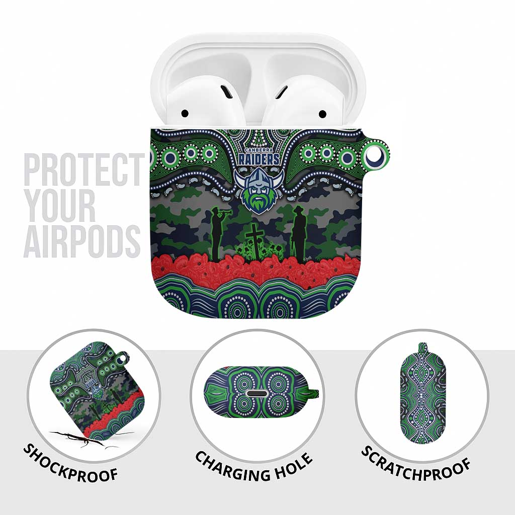ANZAC Day Canberra Raiders AirPods Case Military Memorial Aboriginal Indigenous Art