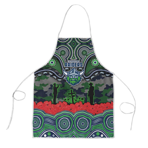 ANZAC Day Canberra Raiders Apron Military Memorial Aboriginal Indigenous Art