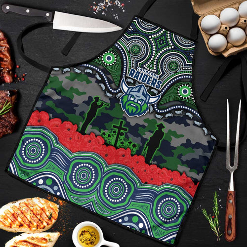 ANZAC Day Canberra Raiders Apron Military Memorial Aboriginal Indigenous Art