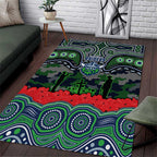 ANZAC Day Canberra Raiders Area Rug Military Memorial Aboriginal Indigenous Art