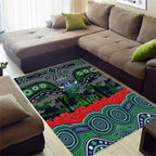 ANZAC Day Canberra Raiders Area Rug Military Memorial Aboriginal Indigenous Art