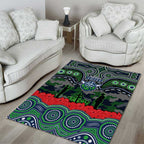 ANZAC Day Canberra Raiders Area Rug Military Memorial Aboriginal Indigenous Art