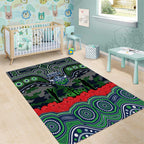 ANZAC Day Canberra Raiders Area Rug Military Memorial Aboriginal Indigenous Art