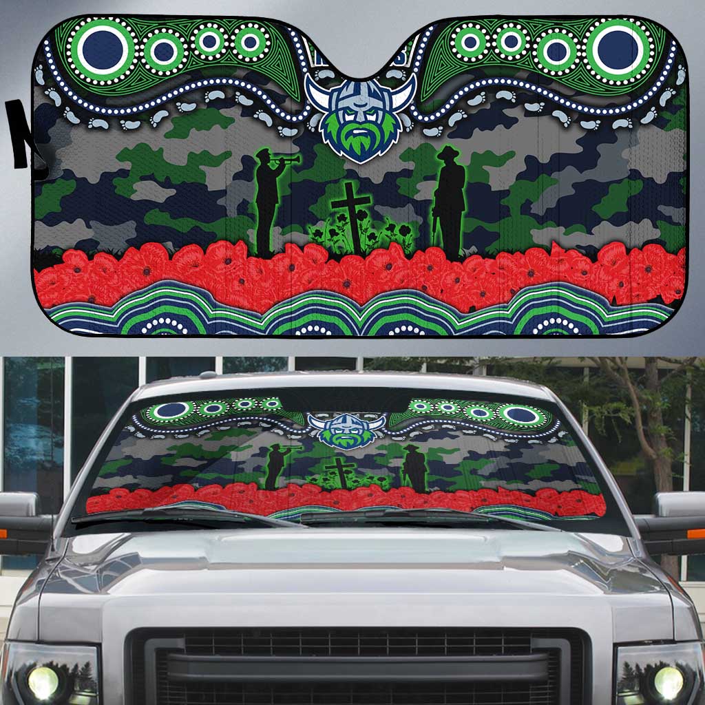 ANZAC Day Canberra Raiders Auto Sun Shade Military Memorial Aboriginal Indigenous Art