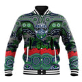 ANZAC Day Canberra Raiders Baseball Jacket Military Memorial Aboriginal Indigenous Art