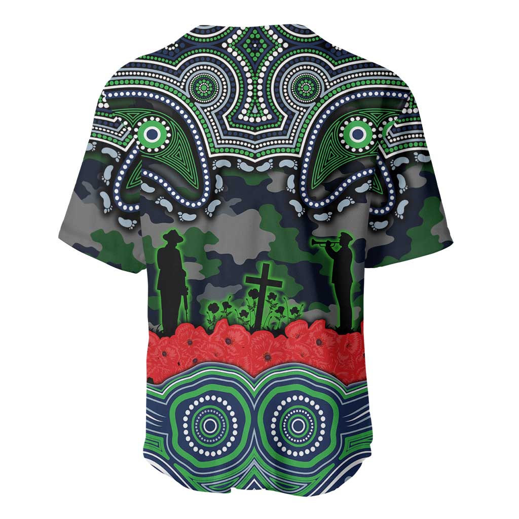 ANZAC Day Canberra Raiders Baseball Jersey Military Memorial Aboriginal Indigenous Art