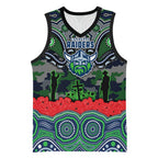 ANZAC Day Canberra Raiders Basketball Jersey Military Memorial Aboriginal Indigenous Art