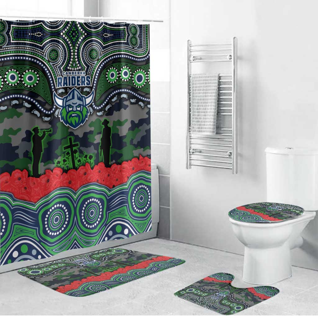 ANZAC Day Canberra Raiders Bathroom Set Military Memorial Aboriginal Indigenous Art
