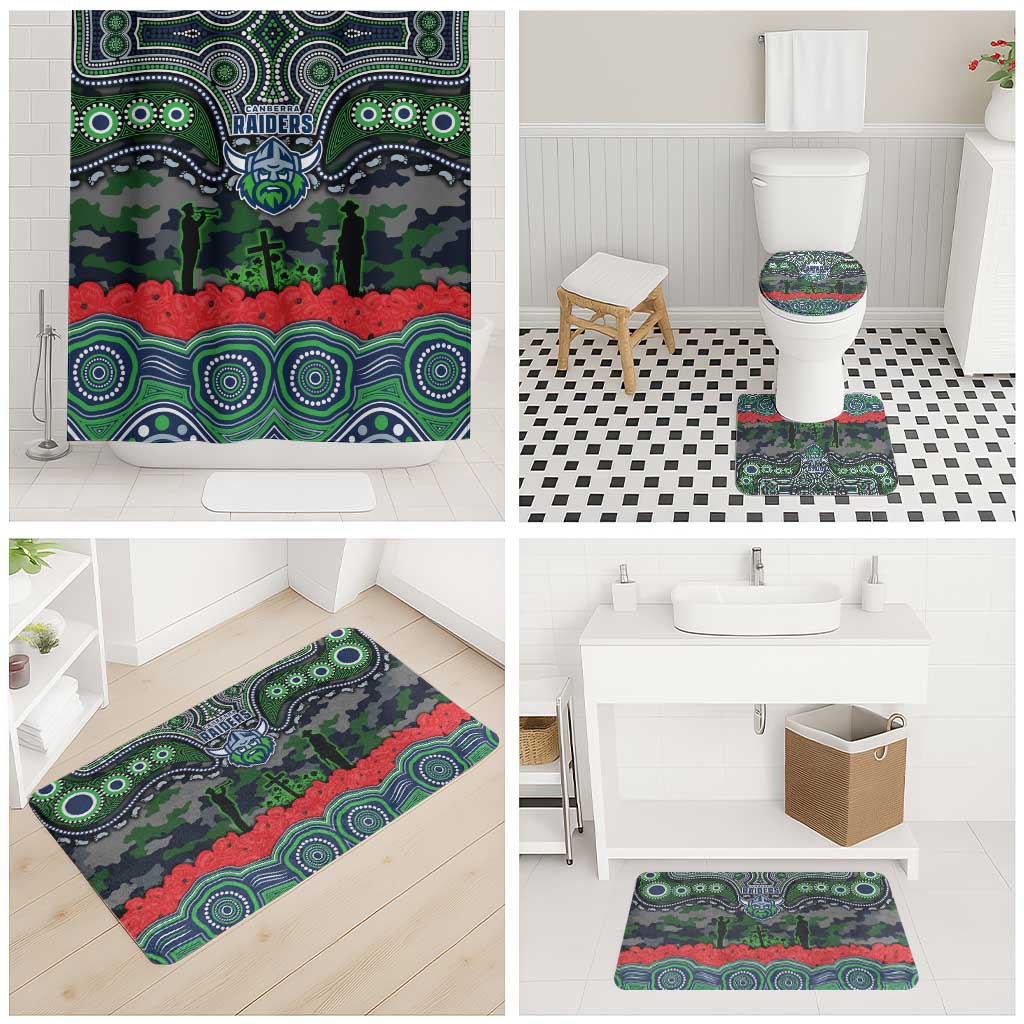 ANZAC Day Canberra Raiders Bathroom Set Military Memorial Aboriginal Indigenous Art