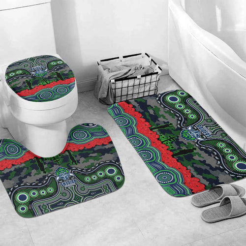 ANZAC Day Canberra Raiders Bathroom Set Military Memorial Aboriginal Indigenous Art