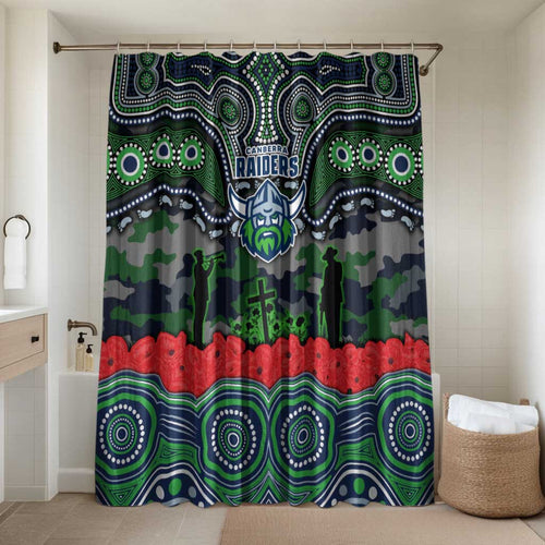 ANZAC Day Canberra Raiders Bathroom Set Military Memorial Aboriginal Indigenous Art