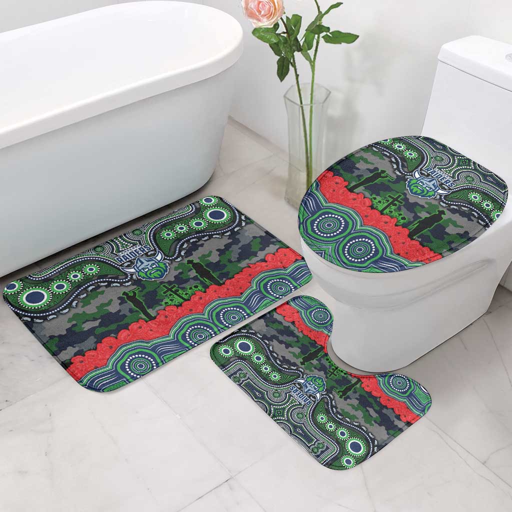 ANZAC Day Canberra Raiders Bathroom Set Military Memorial Aboriginal Indigenous Art
