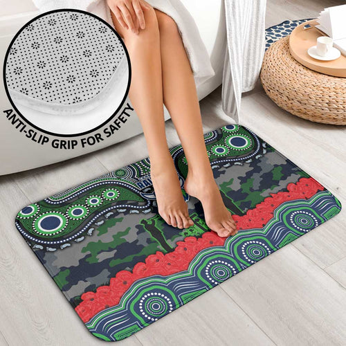 ANZAC Day Canberra Raiders Bathroom Set Military Memorial Aboriginal Indigenous Art