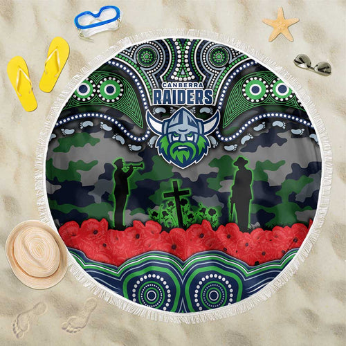 ANZAC Day Canberra Raiders Beach Blanket Military Memorial Aboriginal Indigenous Art