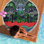 ANZAC Day Canberra Raiders Beach Blanket Military Memorial Aboriginal Indigenous Art