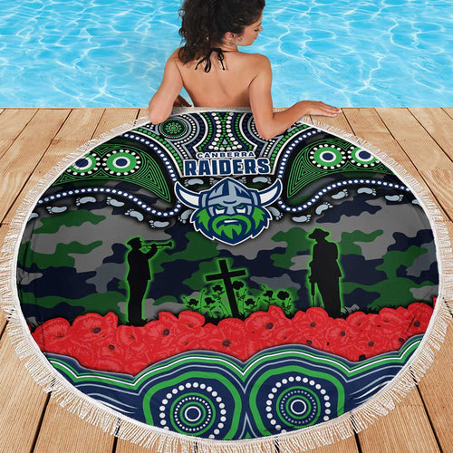 ANZAC Day Canberra Raiders Beach Blanket Military Memorial Aboriginal Indigenous Art
