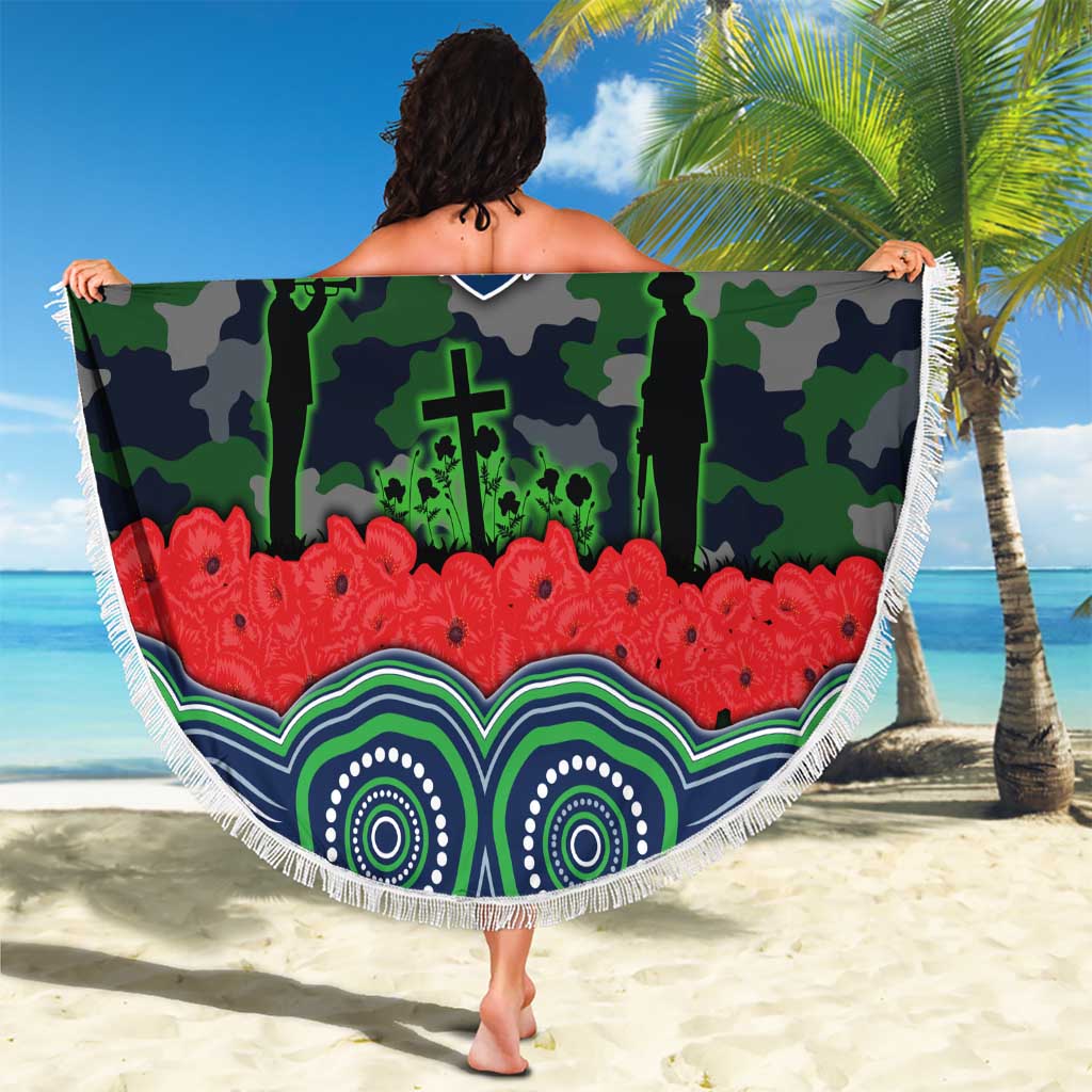 ANZAC Day Canberra Raiders Beach Blanket Military Memorial Aboriginal Indigenous Art