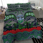 ANZAC Day Canberra Raiders Bedding Set Military Memorial Aboriginal Indigenous Art