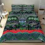 ANZAC Day Canberra Raiders Bedding Set Military Memorial Aboriginal Indigenous Art