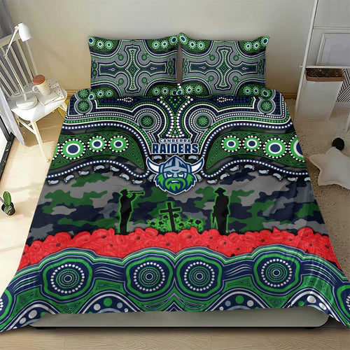ANZAC Day Canberra Raiders Bedding Set Military Memorial Aboriginal Indigenous Art