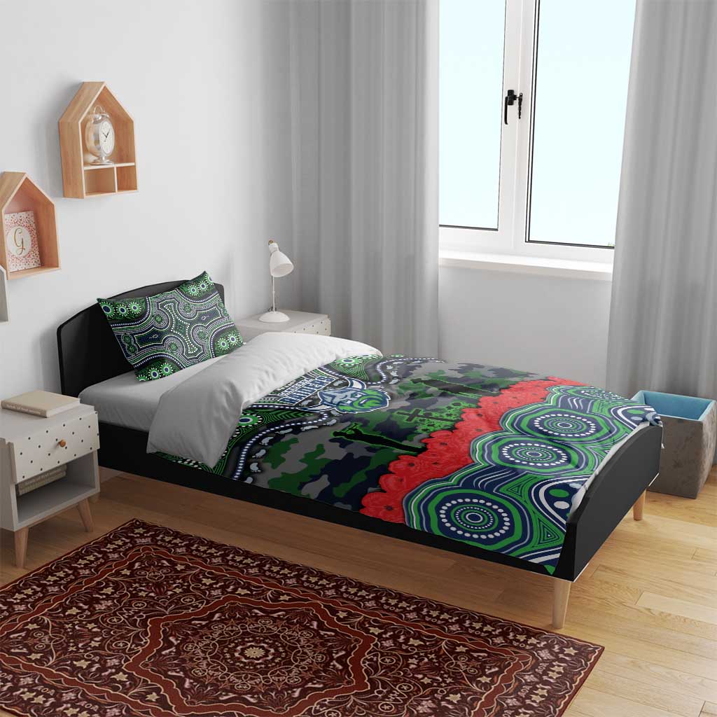 ANZAC Day Canberra Raiders Bedding Set Military Memorial Aboriginal Indigenous Art