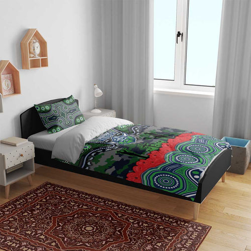 ANZAC Day Canberra Raiders Bedding Set Military Memorial Aboriginal Indigenous Art