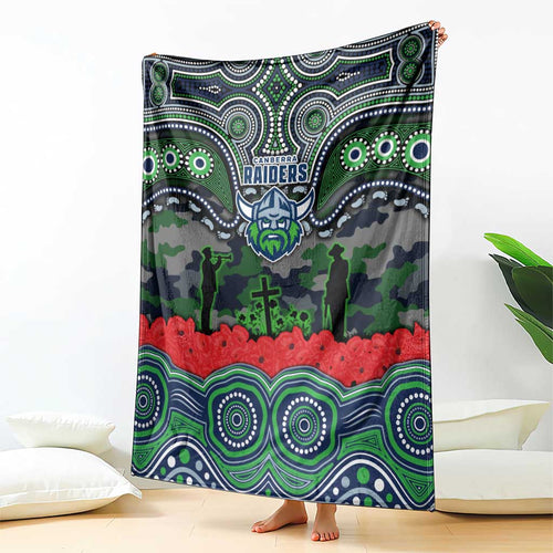 ANZAC Day Canberra Raiders Blanket Military Memorial Aboriginal Indigenous Art