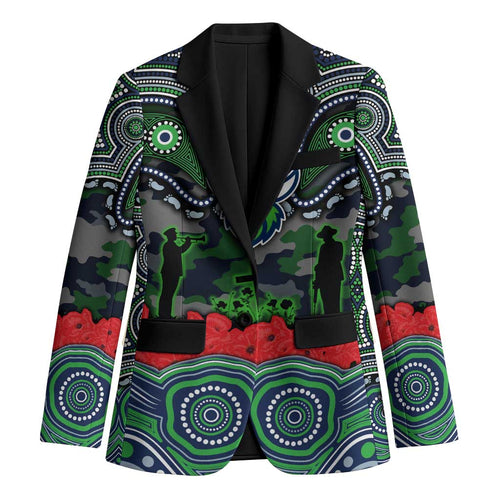 ANZAC Day Canberra Raiders Blazer Military Memorial Aboriginal Indigenous Art
