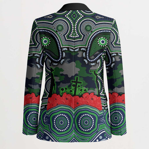 ANZAC Day Canberra Raiders Blazer Military Memorial Aboriginal Indigenous Art