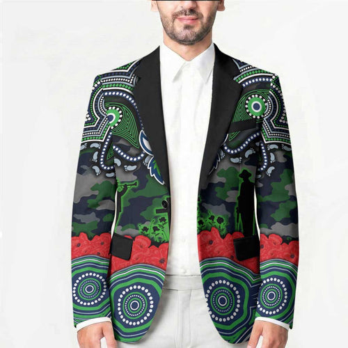ANZAC Day Canberra Raiders Blazer Military Memorial Aboriginal Indigenous Art