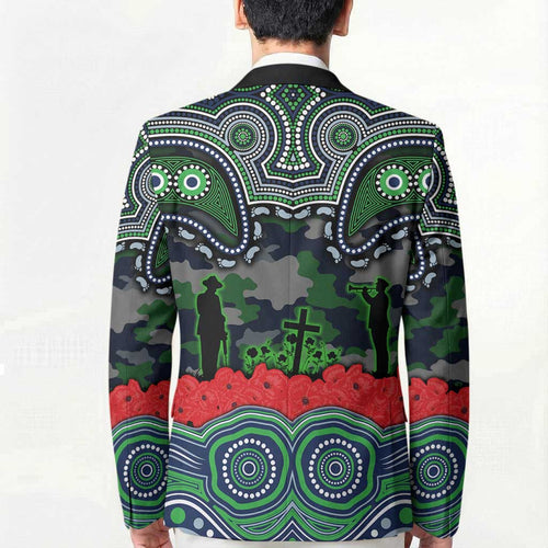ANZAC Day Canberra Raiders Blazer Military Memorial Aboriginal Indigenous Art