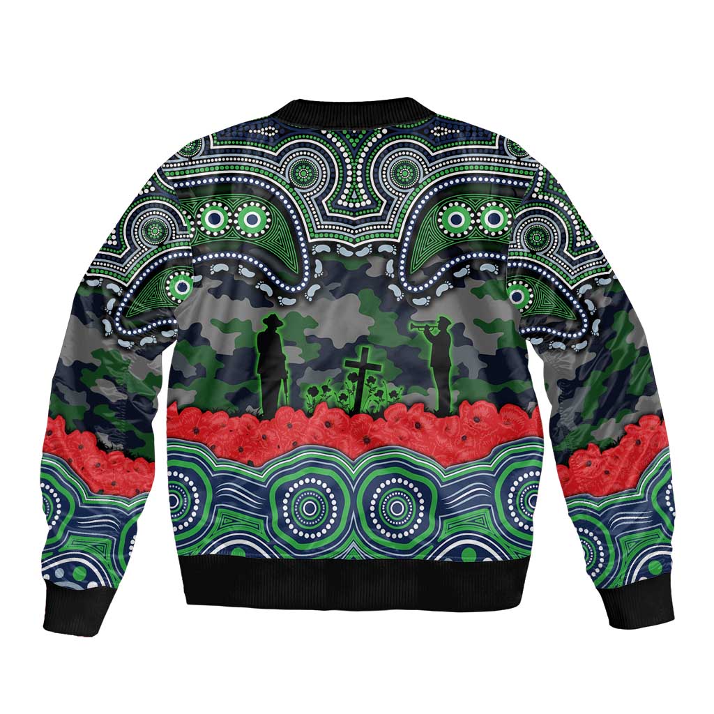 ANZAC Day Canberra Raiders Bomber Jacket Military Memorial Aboriginal Indigenous Art