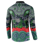 ANZAC Day Canberra Raiders Button Sweatshirt Military Memorial Aboriginal Indigenous Art