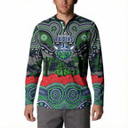 ANZAC Day Canberra Raiders Button Sweatshirt Military Memorial Aboriginal Indigenous Art