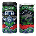 ANZAC Day Canberra Raiders 4 in 1 Can Cooler Tumbler Military Memorial Aboriginal Indigenous Art
